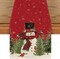 Snowman Christmas Birds Trees Table Runner, Seasonal Winter Xmas Holiday Kitchen Dining Table Decoration for Indoor Outdoor Home Party Decor